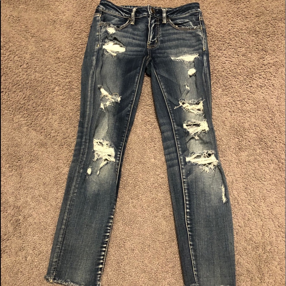 American eagle light wash skinny jeans